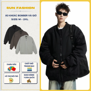 Áo Bomber Nam Nữ Vải Gió B1