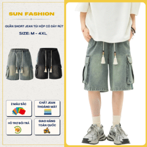 Quần Short Jean Cạp Chun S9