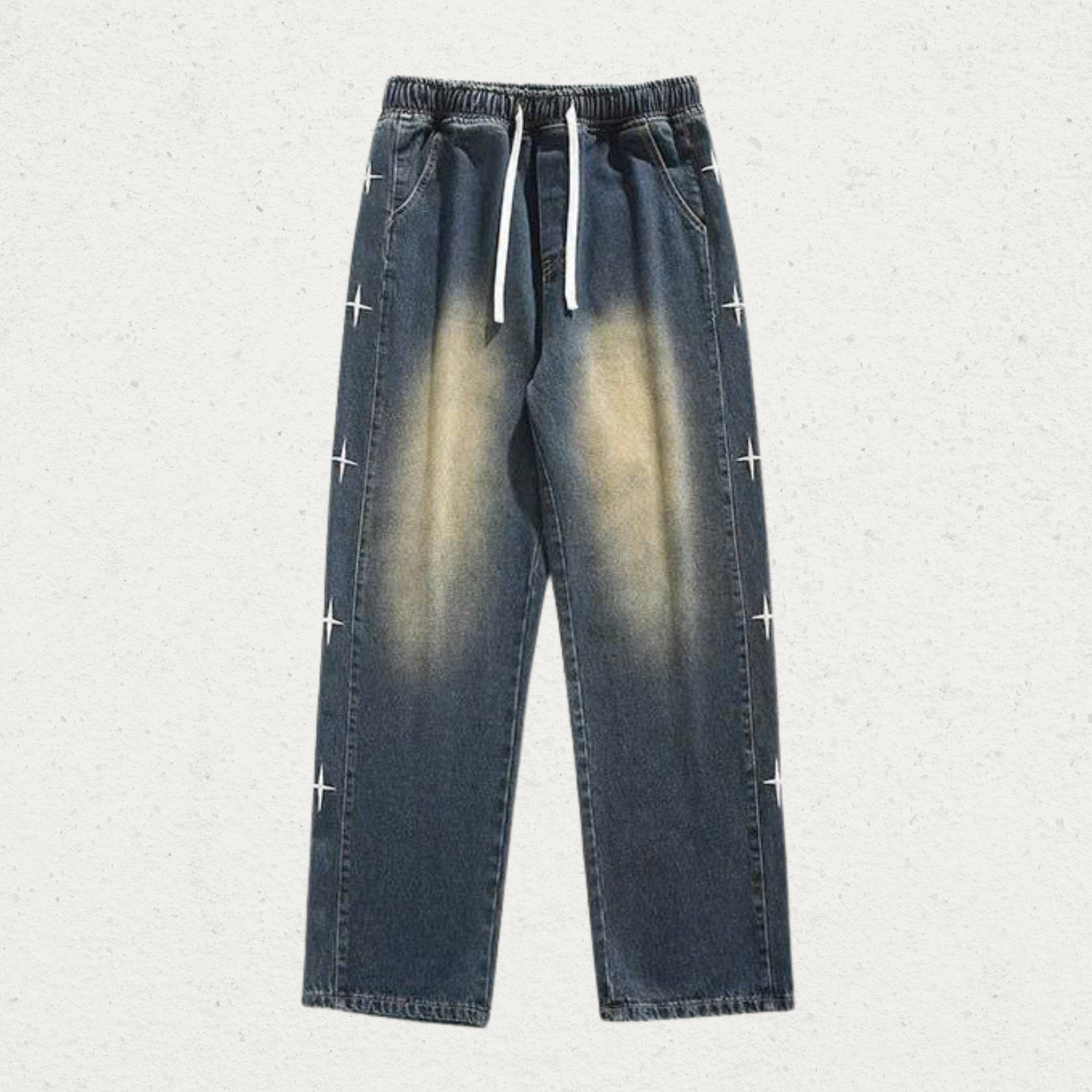 Quần jean Thêu Bigsize cạp chun 08 - Ảnh 2