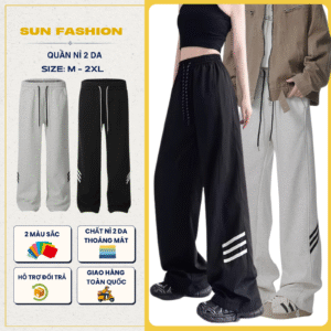 Quần Nỉ 2 Da Nam Nữ